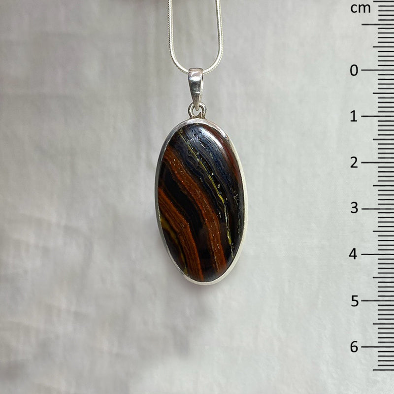 Oval Tiger Iron Pendant