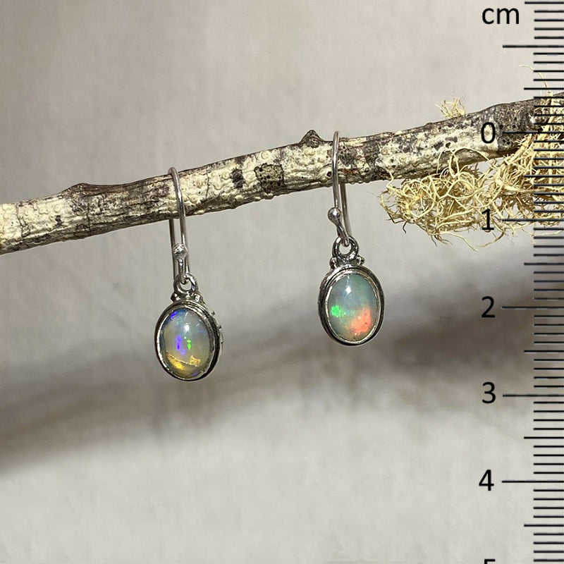 Oval Ethiopian Opal Earrings