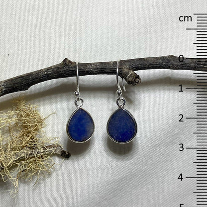 Teardrop Faceted Sapphire Earrings