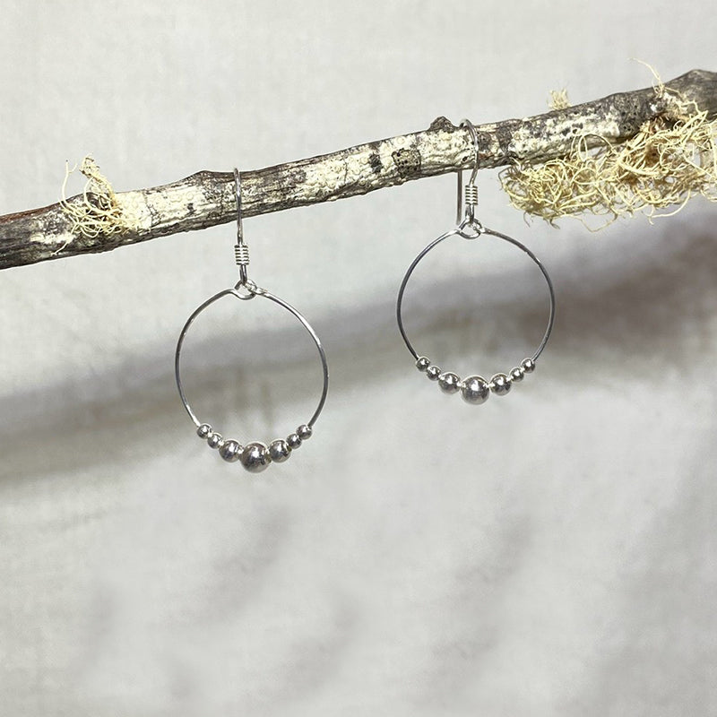 Round Sterling Silver Earrings