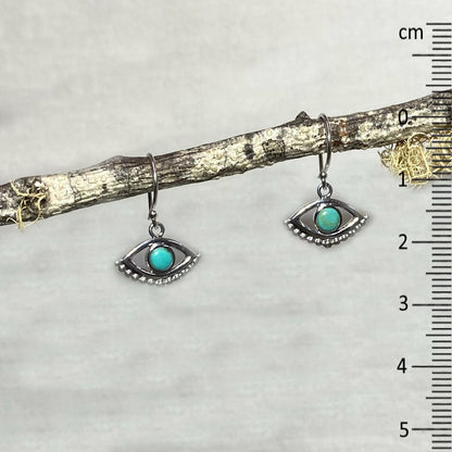 Turquoise Evil Eye Earrings