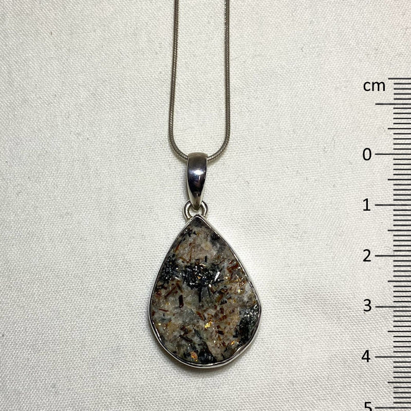 Natural Teardrop Astrophyllite Pendant