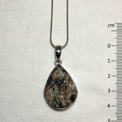 Natural Teardrop Astrophyllite Pendant