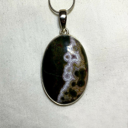 Oval Ocean Jasper Pendant