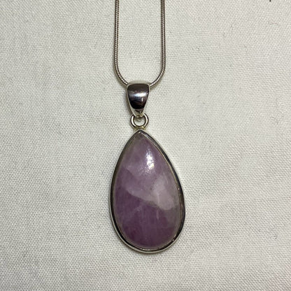 Teardrop Kunzite Pendant