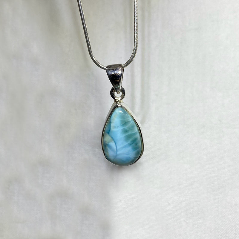 Teardrop Larimar Pendant