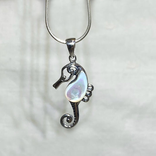 Mother of Pearl Seahorse Pendant