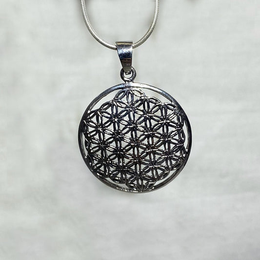 Sterling Silver Flower Of Life Pendant