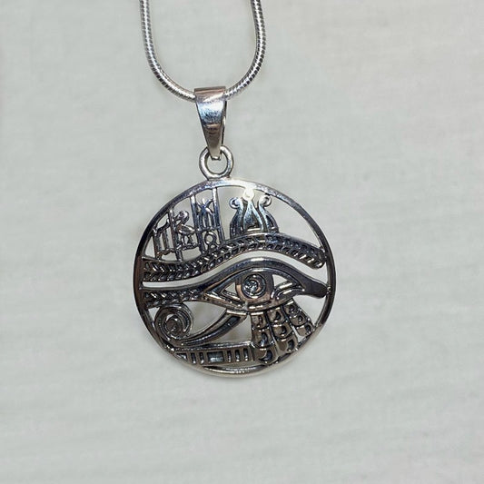 Sterling Silver Egyptian Eye Of Horus Pendant