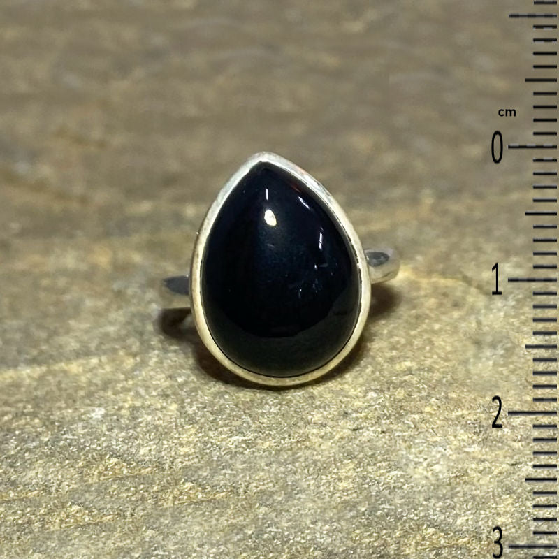 Teardrop Black Onyx Ring- Size 6