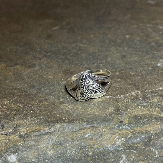 Sterling Silver Triquetra Ring- Size 8