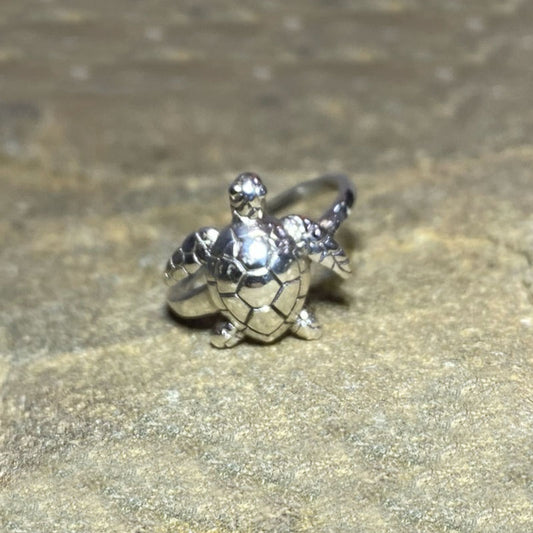 Sterling Silver Turtle Ring- Size 6