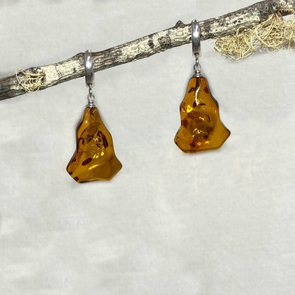 Freeform Amber Earrings