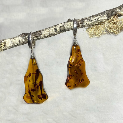 Freeform Amber Earrings