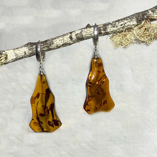 Freeform Amber Earrings