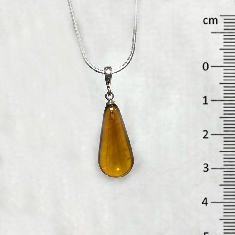 Teardrop Amber Pendant