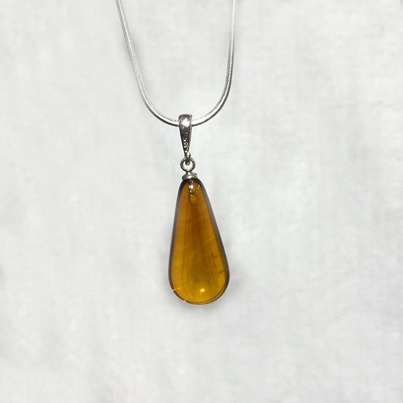 Teardrop Amber Pendant