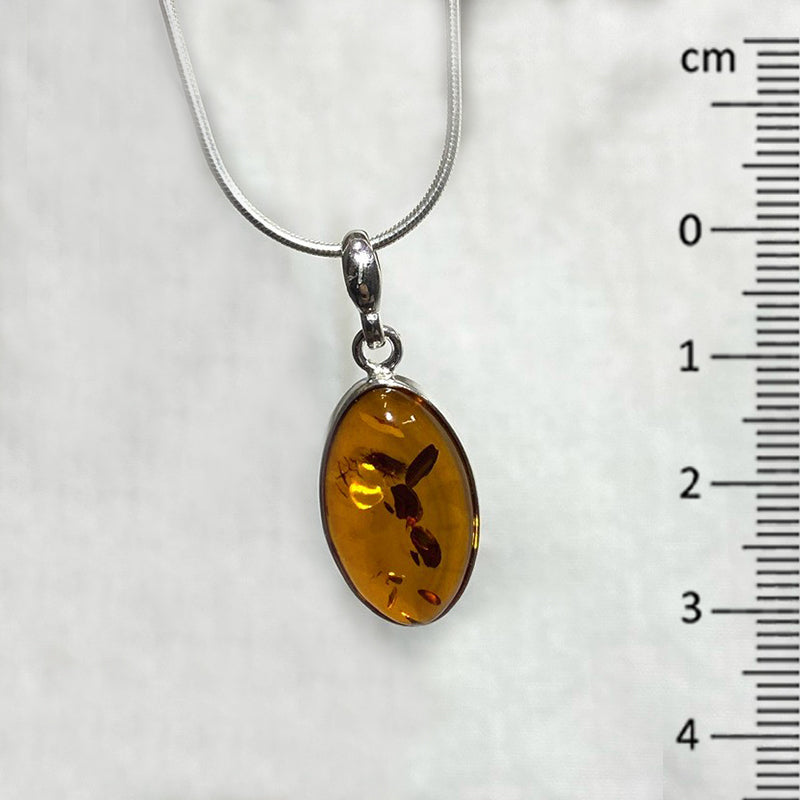 Oval Amber Pendant