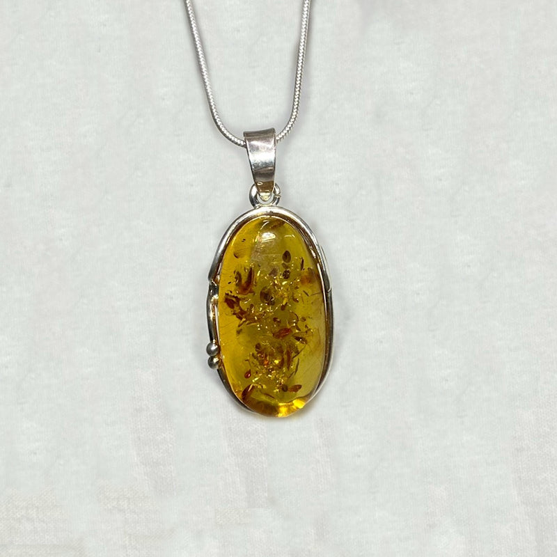Oval Amber Pendant