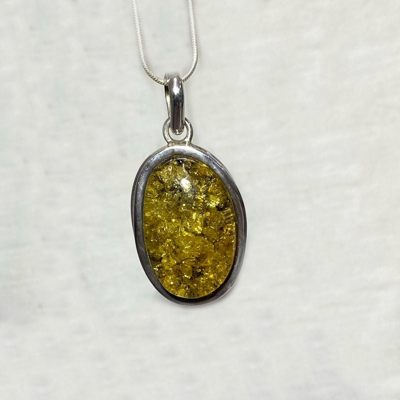 Oval Amber Pendant