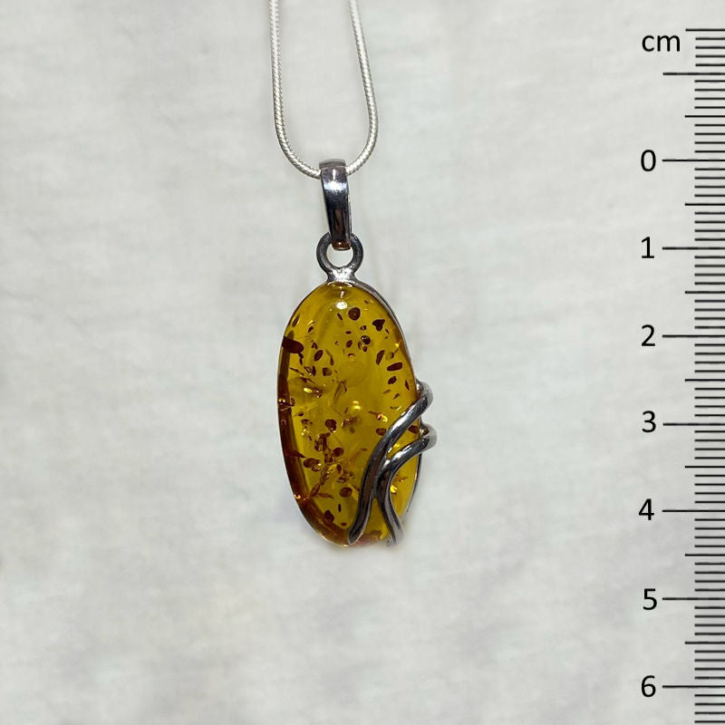 Oval Amber Pendant