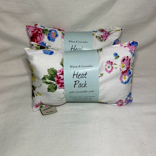 Thurlby Flower Print Wheat & Lavender Heat Pack