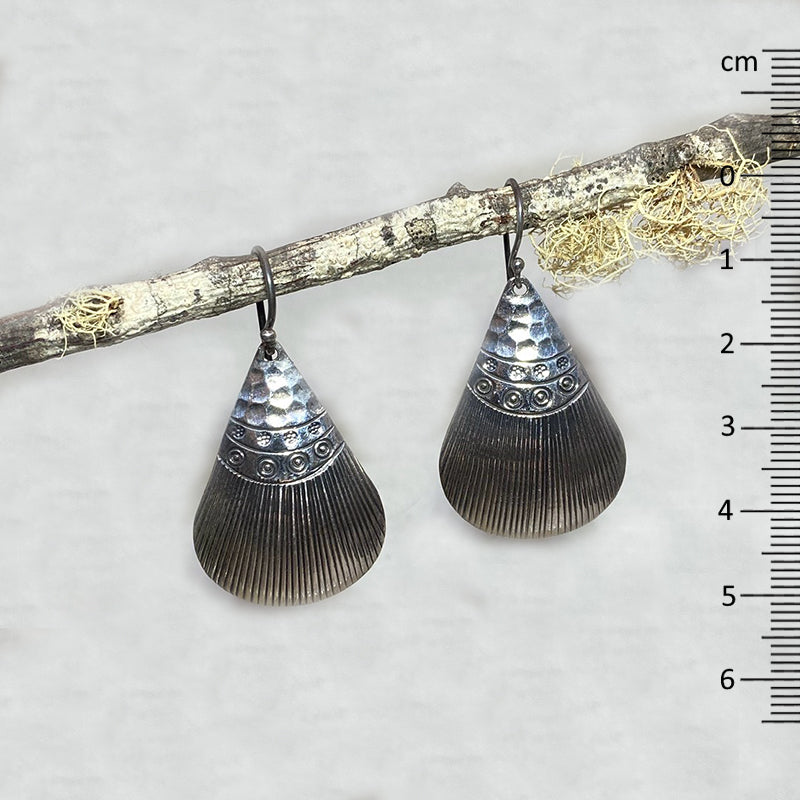 Ornate Hilltribe Silver Earrings