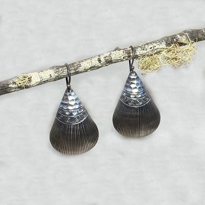 Ornate Hilltribe Silver Earrings