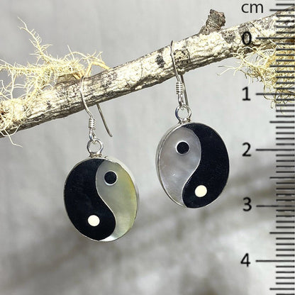 Mother of Pearl Yin Yang Earrings