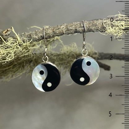 Mother of Pearl Yin Yang Earrings