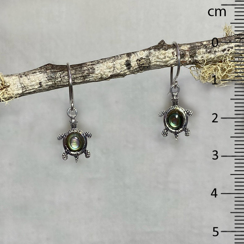 Turtle Paua Shell Earrings