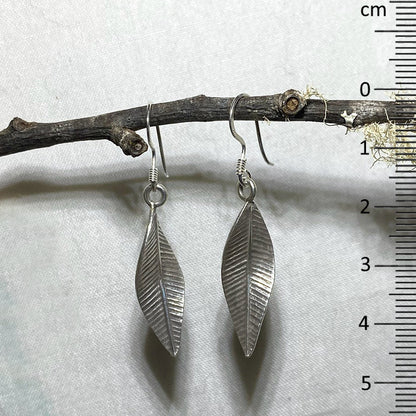 Sterling Silver Feather Earrings