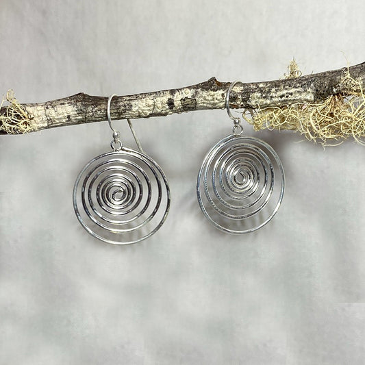 Sterling Silver Spiral Earrings