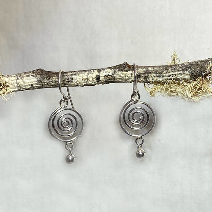 Sterling Silver Spiral Earrings