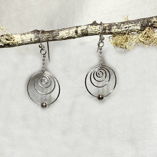 Sterling Silver Spiral Earrings