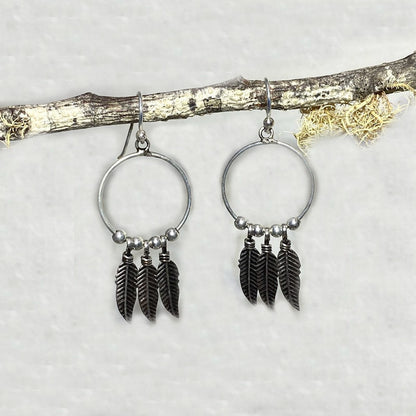 Sterling Silver Dream Catcher Earrings