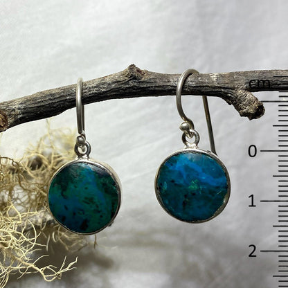 Round Chrysocolla Earrings