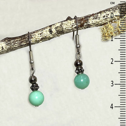 Round Chrysoprase Earrings