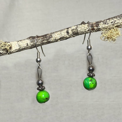 Round Gaspeite Earrings