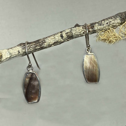 Rectangle Mother Of Pearl Earrings