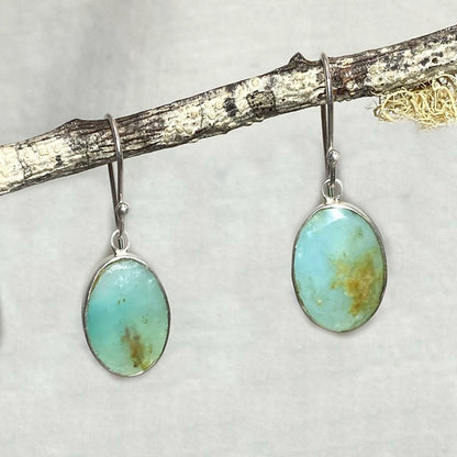 Oval Andean Opal Earrings
