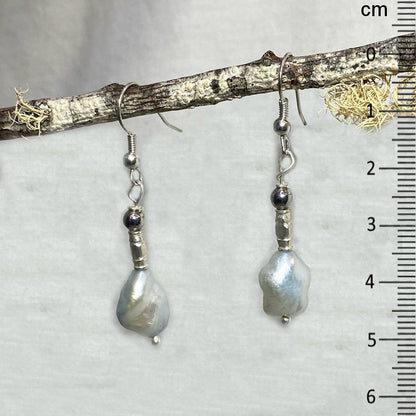 Freeform Keshi Pearl Earrings