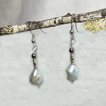 Freeform Keshi Pearl Earrings