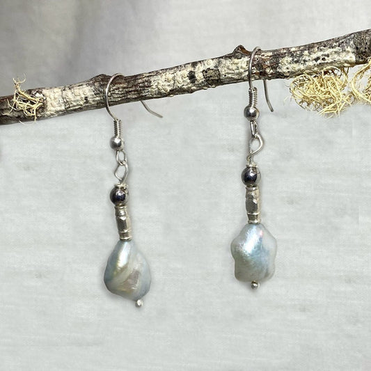 Freeform Keshi Pearl Earrings
