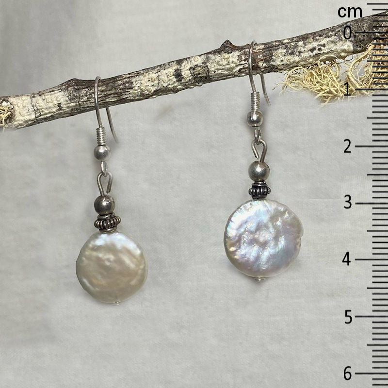 Round Keshi Pearl Earrings