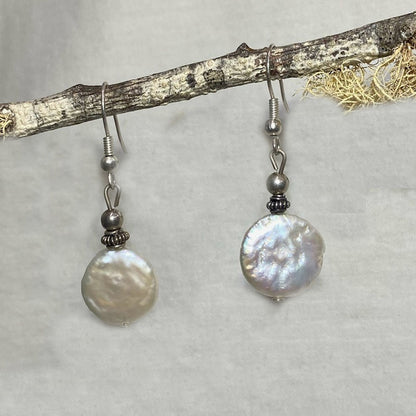 Round Keshi Pearl Earrings