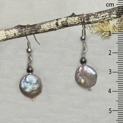 Round Keshi Pearl Earrings