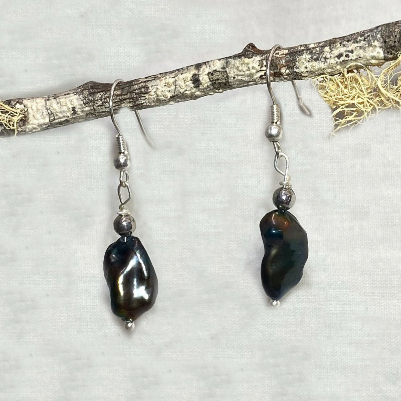 Freeform Keshi Pearl Earrings