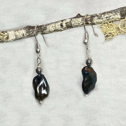 Freeform Keshi Pearl Earrings