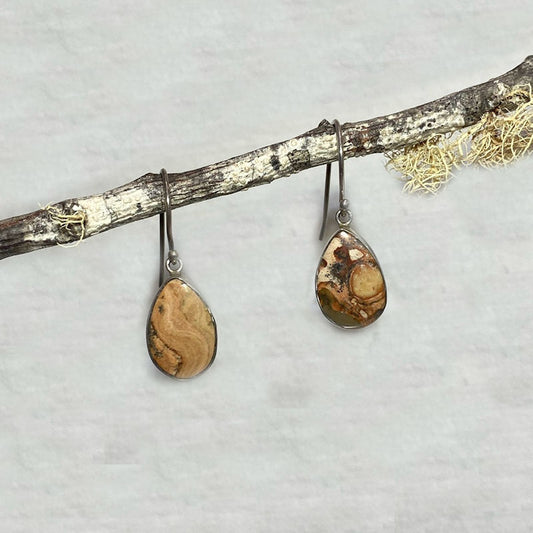 Teardrop Leopardite Earrings